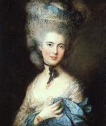 Thomas Gainsborough Portrait of a Lady in Blue 5 oil painting on canvas